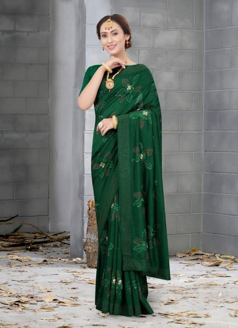 NARI SHEHNAZ Latest Designer Fancy Wedding Wear Vichitra Bloming Silk Heavy Resham And jari Embroidery Work With Siroski Hot Fix Stone Work Saree Collection